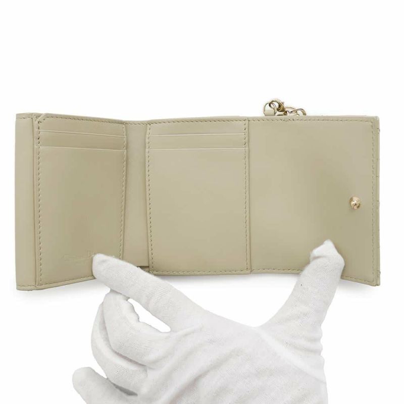 クリスチャン・ディオール 三つ折り財布 レディディオール ロータスウォレット カナージュ S0181OVRB 財布