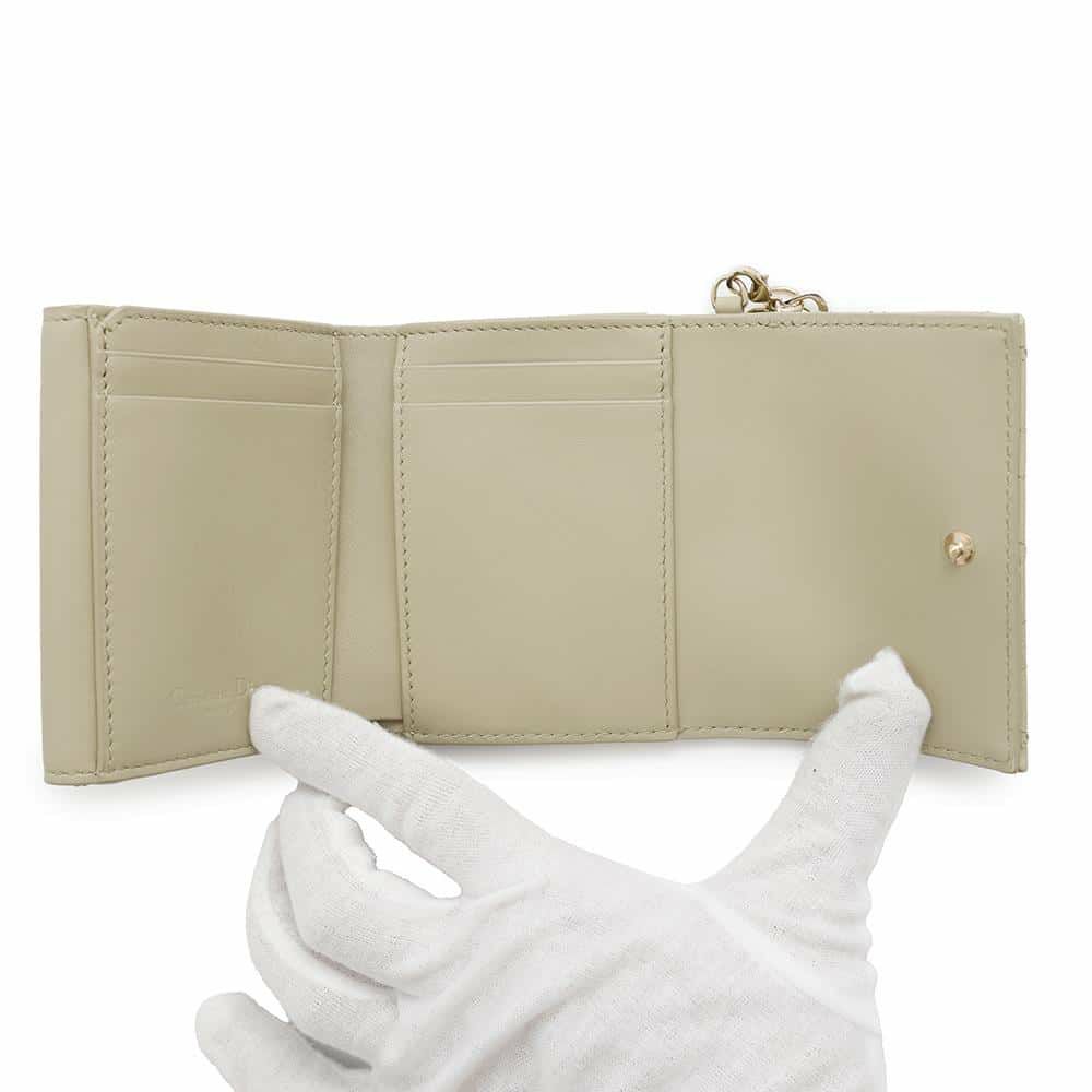 クリスチャン・ディオール 三つ折り財布 レディディオール ロータスウォレット カナージュ S0181OVRB 財布