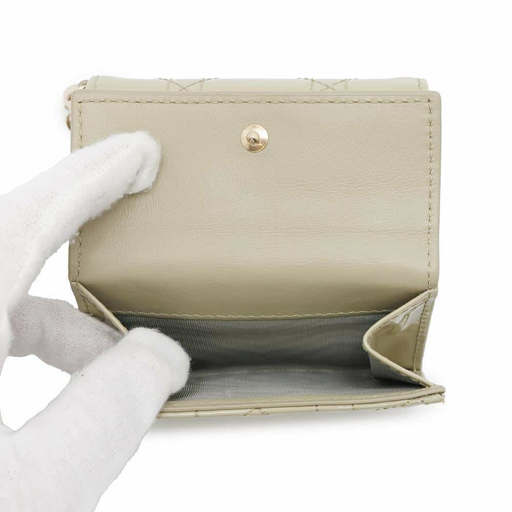クリスチャン・ディオール 三つ折り財布 レディディオール ロータスウォレット カナージュ S0181OVRB 財布