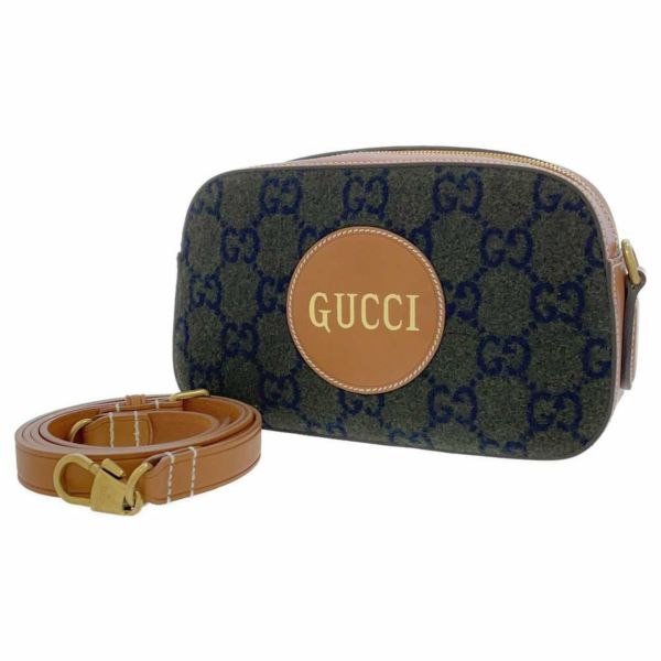 グッチ ショルダーバッグ スクリプトロゴ ウール レザー 671625 GUCCI