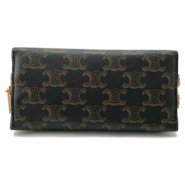 セリーヌ チェーンショルダーバッグ トリオンフ チェーンクラッチ 10E382 CELINE ポーチ ブラウン