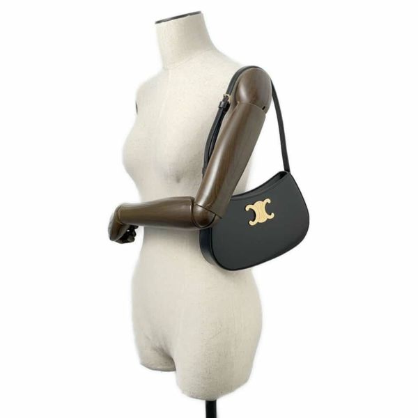 セリーヌ ショルダーバッグ ミディアム ティリー トリオンフ カーフレザー 115703 CELINE 黒 ワンショルダー