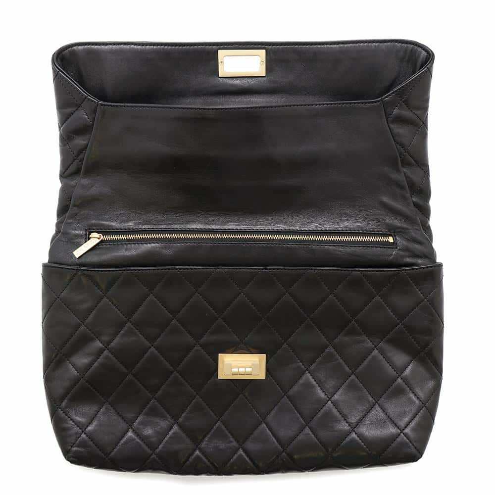 シャネル チェーンショルダーバッグ マトラッセ 2.55 ラムスキン A16522 CHANEL 黒