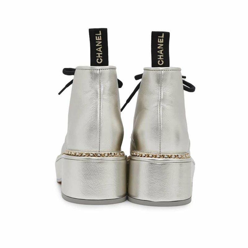 シャネル ショートブーツ ココマーク レースアップ レザー レディースサイズ37C G35367 CHANEL 靴