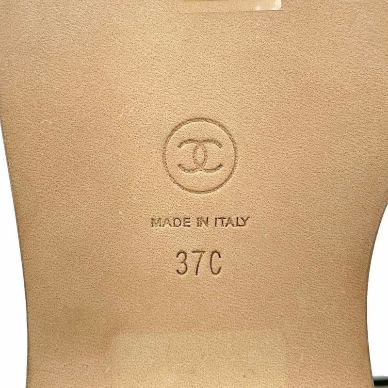 シャネル ショートブーツ ココマーク レースアップ レザー レディースサイズ37C G35367 CHANEL 靴