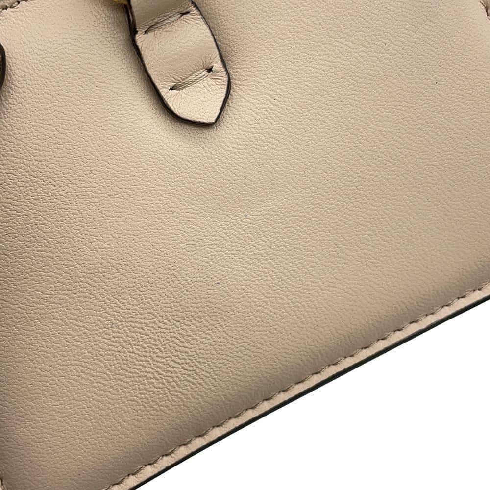 フェンディ チェーンショルダーポーチ ナノピーカブー レザー 7AR993 FENDI ポシェット バッグチャーム