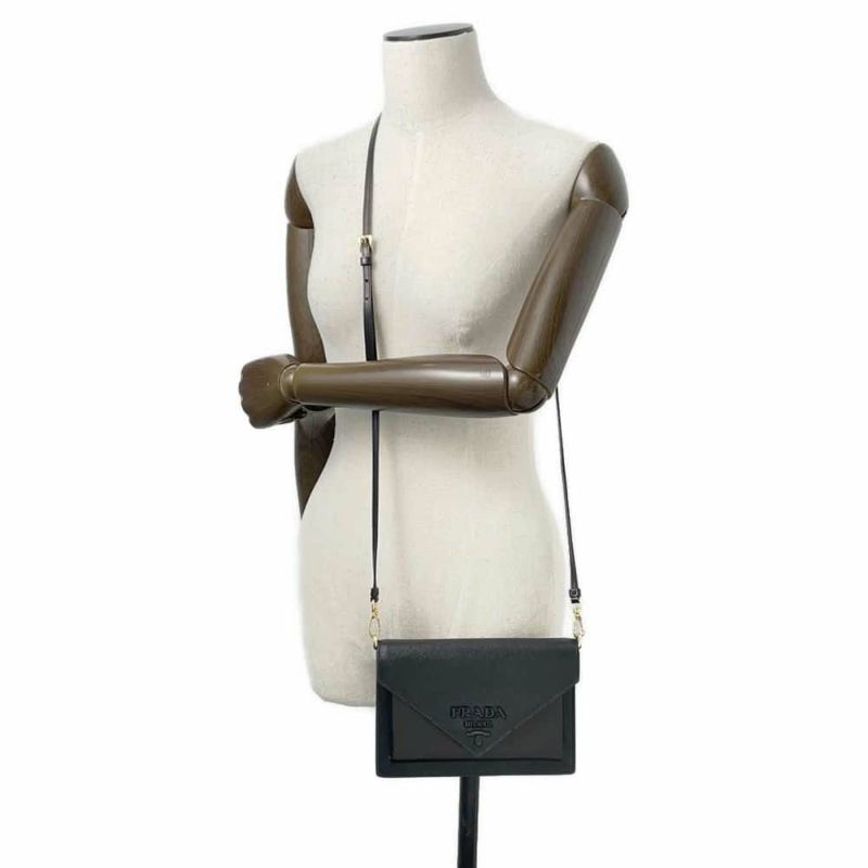 プラダ ショルダーバッグ サフィアーノレザー 1BP020 PRADA バッグ 黒