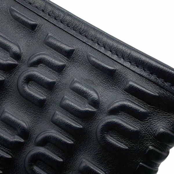 ミュウミュウ ハンドバッグ エンボスロゴ レザー 5BA243 Miu Miu 2wayショルダーバッグ 黒