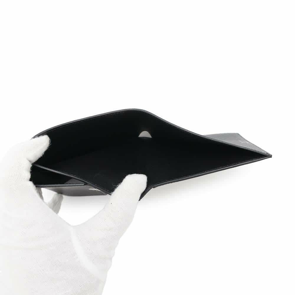 エルメス 三つ折り財布 クリック12 ブラック/シルバー金具 エプソン C刻印 HERMES 黒 財布