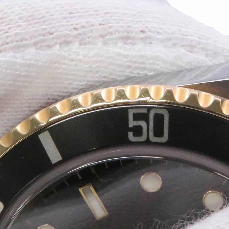 ロレックス サブマリーナ デイト コンビ SS/K18YGイエローゴールド P番 16613 ROLEX 腕時計 黒文字盤