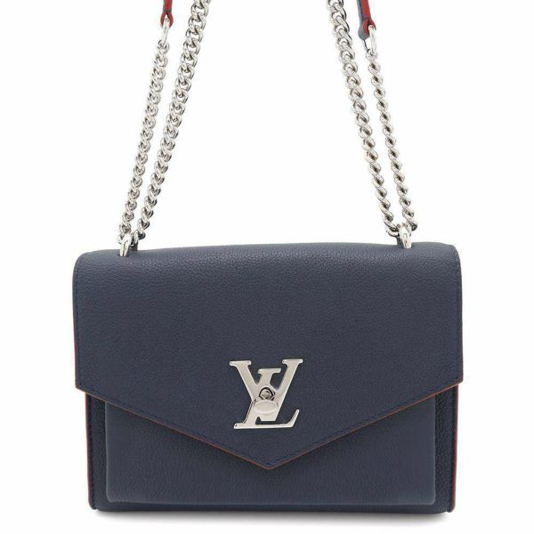 ルイヴィトン ショルダーバッグ ソフトカーフレザー マイロックミーBB M53196 LOUIS VUITTON ネイビー