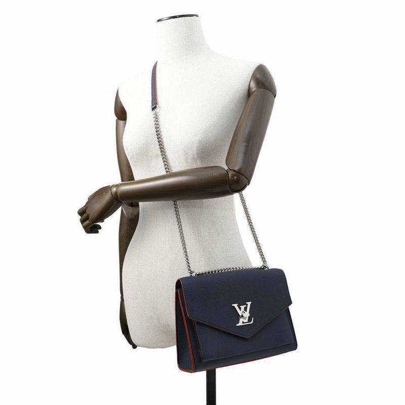 ルイヴィトン ショルダーバッグ ソフトカーフレザー マイロックミーBB M53196 LOUIS VUITTON ネイビー