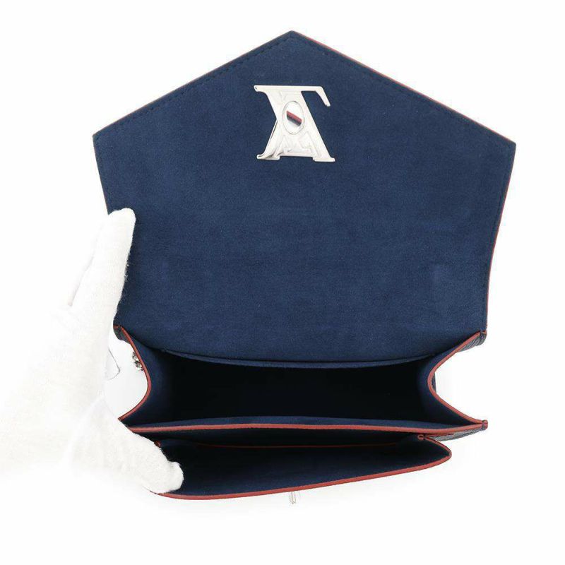 ルイヴィトン ショルダーバッグ ソフトカーフレザー マイロックミーBB M53196 LOUIS VUITTON ネイビー