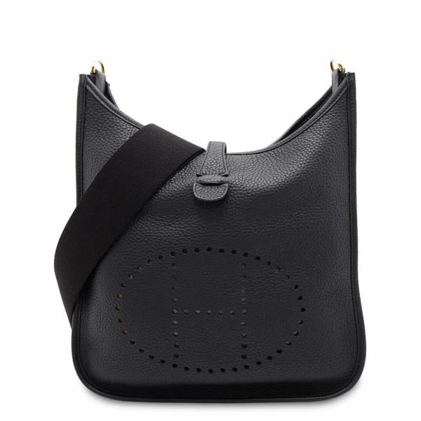 エルメス ショルダーバッグ エブリン3 PM ブラック/ゴールド金具 トリヨンクレマンス B刻印 黒