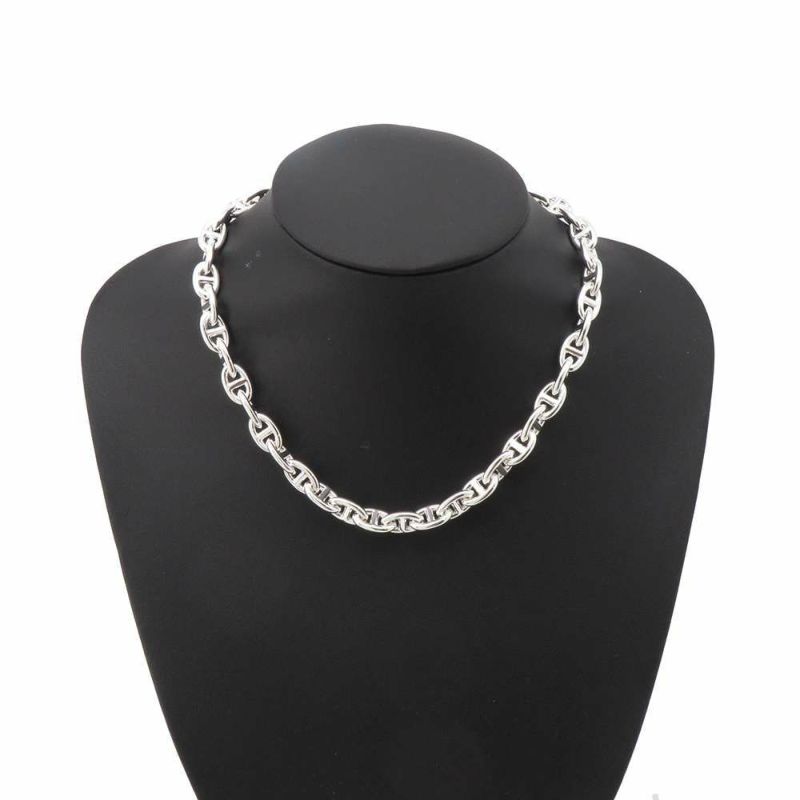 エルメス ネックレス シェーヌダンクルPM 43コマ SV925シルバー HERMES Chaine d Ancre チョーカー