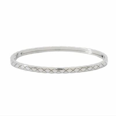 シャネル　CHANEL バングル　ホワイト　ゴールド　ブレスレット CHANEL シャネル マトラッセ ココクラッシュ ブレスレット