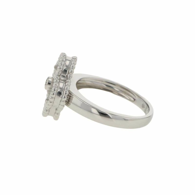 ヴァンクリーフ&アーペル リング ヴィンテージ アルハンブラ リング マザーオブパール ダイヤ 1P 0.05ct K18WG サイズ52 VCARF48900