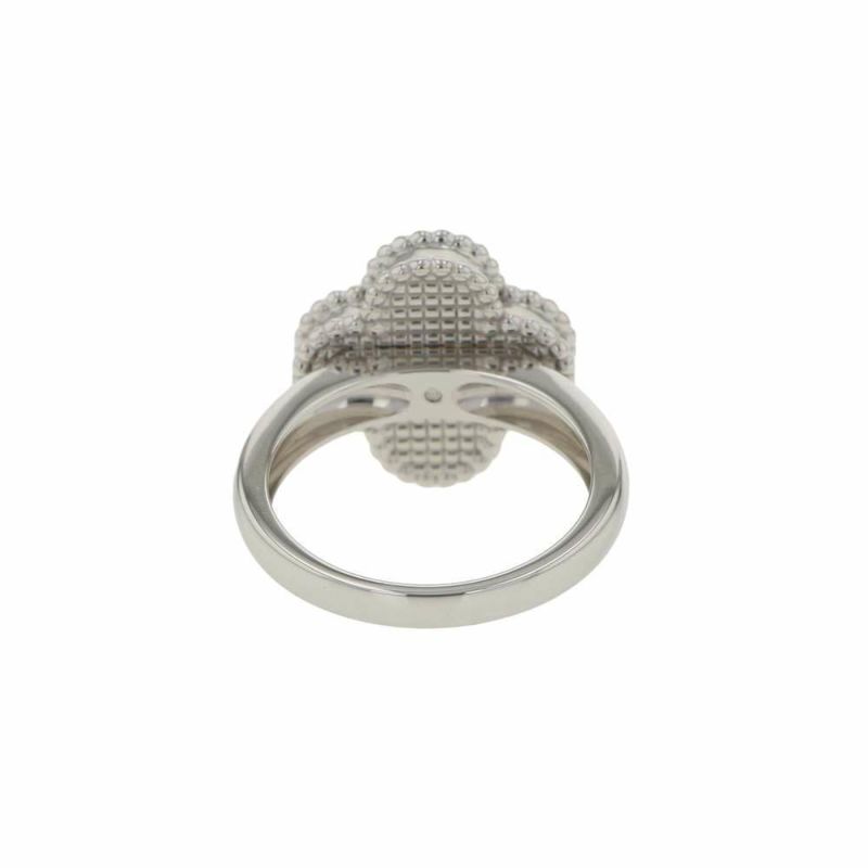 ヴァンクリーフ&アーペル リング ヴィンテージ アルハンブラ リング マザーオブパール ダイヤ 1P 0.05ct K18WG サイズ52 VCARF48900