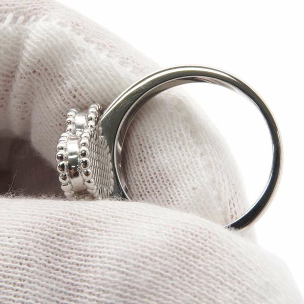 ヴァンクリーフ&アーペル リング ヴィンテージ アルハンブラ リング マザーオブパール ダイヤ 1P 0.05ct K18WG サイズ52 VCARF48900