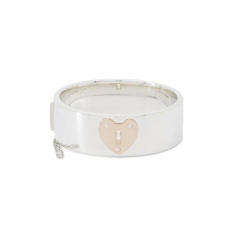 ティファニー ブレスレット ハートロック キー バングル SV925シルバー K18PGピンクゴールド Tiffany&Co. ジュエリー