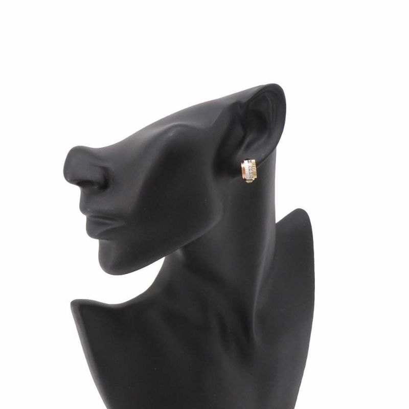 ブシュロン キャトル ホワイト シングル クリップ イヤリング スモール ダイヤ9P 計0.14ct K18YG/K18PG/K18WG/セラミック