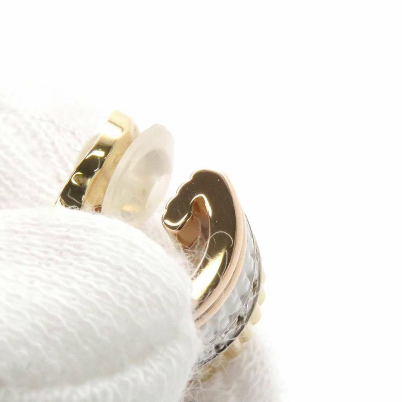 ブシュロン キャトル ホワイト シングル クリップ イヤリング スモール ダイヤ9P 計0.14ct K18YG/K18PG/K18WG/セラミック