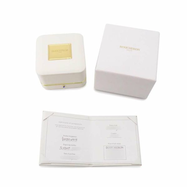 ブシュロン キャトル ホワイト シングル クリップ イヤリング スモール ダイヤ9P 計0.14ct K18YG/K18PG/K18WG/セラミック