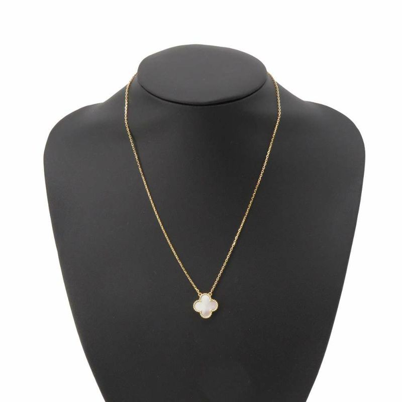 ヴァンクリーフ&アーペル ネックレス ヴィンテージ アルハンブラ ペンダント マザーオブパール K18YGイエローゴールド VCARA45900