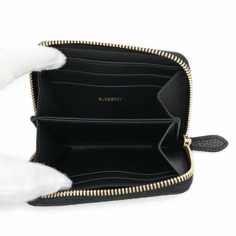 バーバリー コインケース ジップアラウンドレザーウォレット BURBERRY 財布 カードケース 黒
