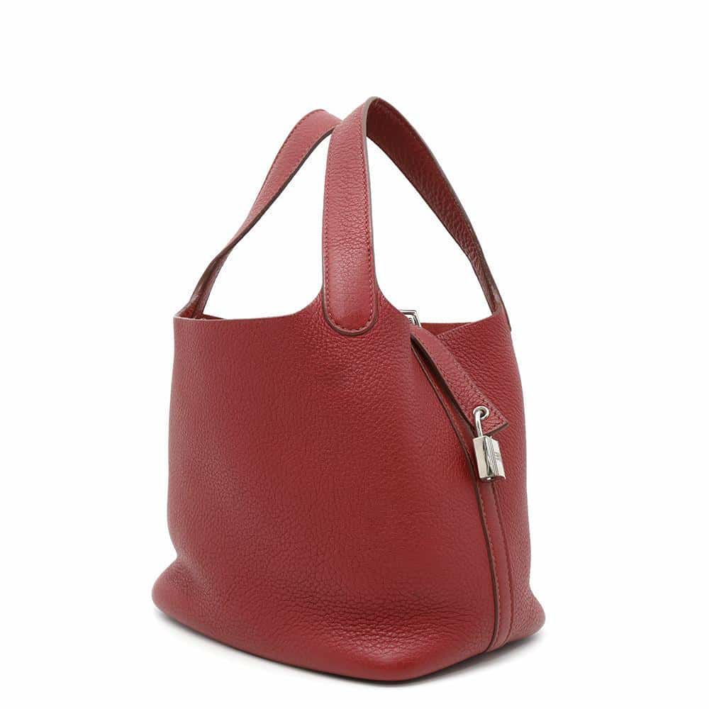 エルメス ハンドバッグ ピコタンロックPM ルージュガランス/シルバー金具 トリヨンクレマンス  □L刻印