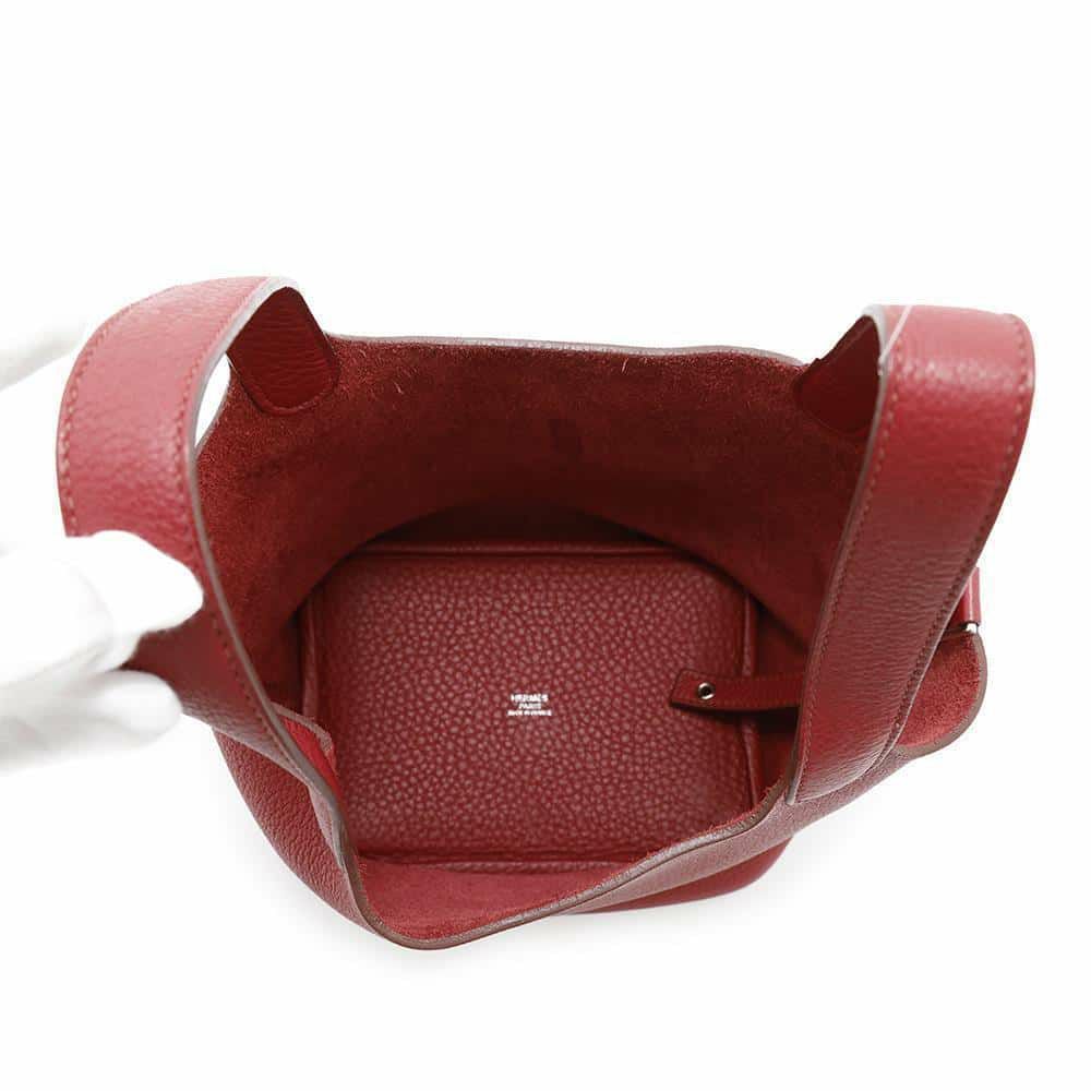 エルメス ハンドバッグ ピコタンロックPM ルージュガランス/シルバー金具 トリヨンクレマンス  □L刻印
