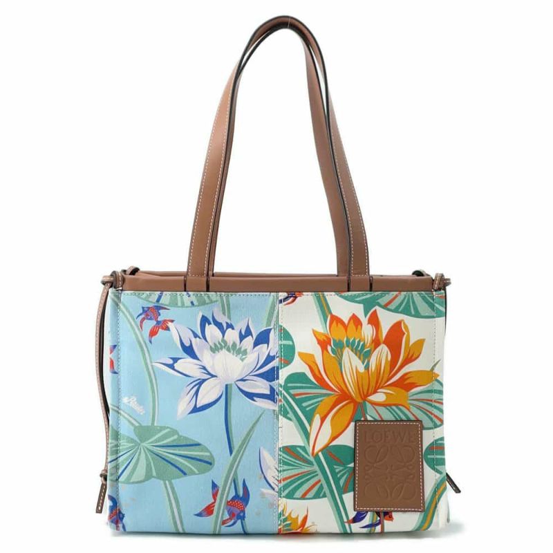 ロエベ トートバッグ クッショントート パウラズイビザ スモール キャンバス 328.09AA93 LOEWE 花柄