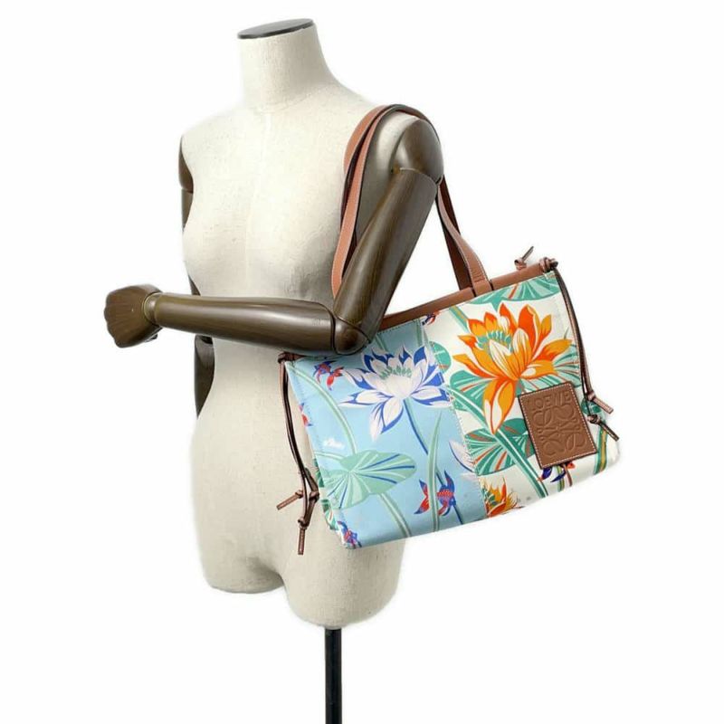 ロエベ トートバッグ クッショントート パウラズイビザ スモール キャンバス 328.09AA93 LOEWE 花柄
