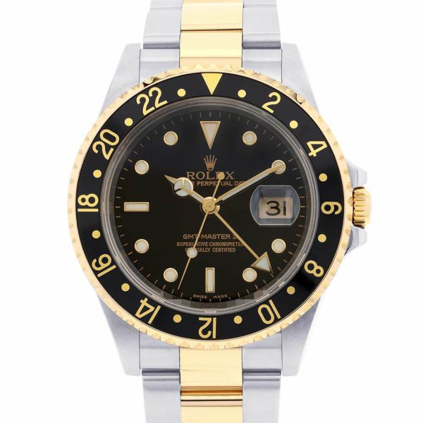 ロレックス GMTマスター 2 D番 16713 ROLEX 腕時計 黒文字盤