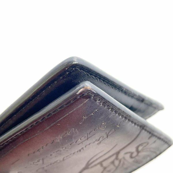 ベルルッティ 二つ折り 長財布 カリグラフィ 小銭入れあり レザー