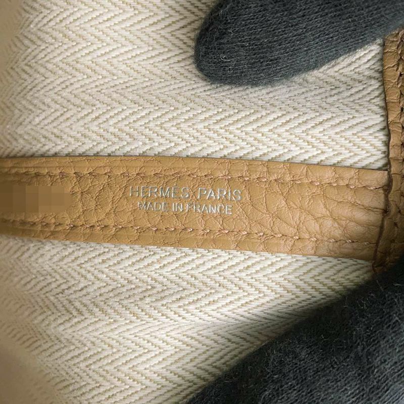 エルメス トートバッグ ガーデンパーティTPM ビスキュイ/シルバー金具 ネゴンダ B刻印