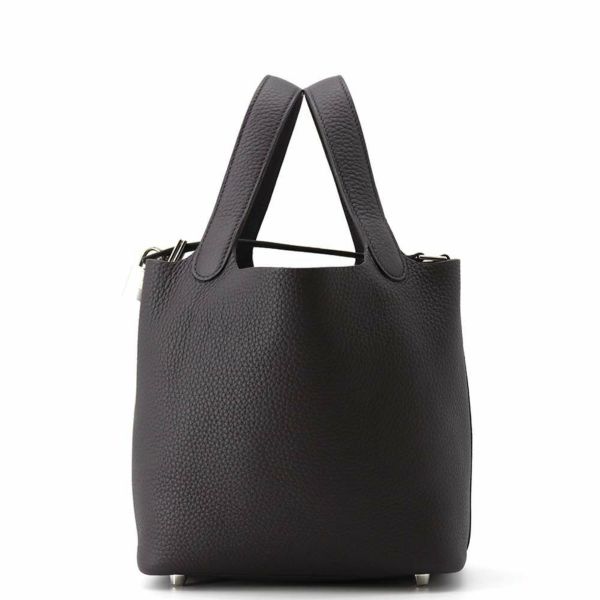 エルメス ハンドバッグ ピコタンロックPM プルノワール/シルバー金具 トリヨンクレマンス W刻印