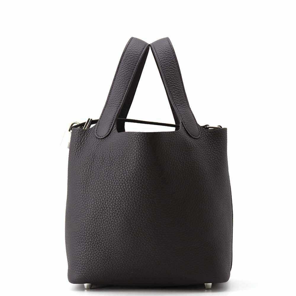 エルメス ハンドバッグ ピコタンロックPM プルノワール/シルバー金具 トリヨンクレマンス W刻印