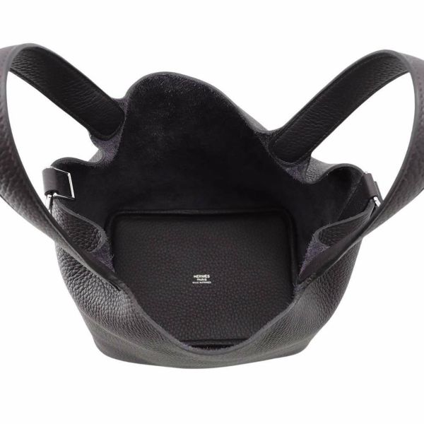 エルメス ハンドバッグ ピコタンロックPM プルノワール/シルバー金具 トリヨンクレマンス W刻印