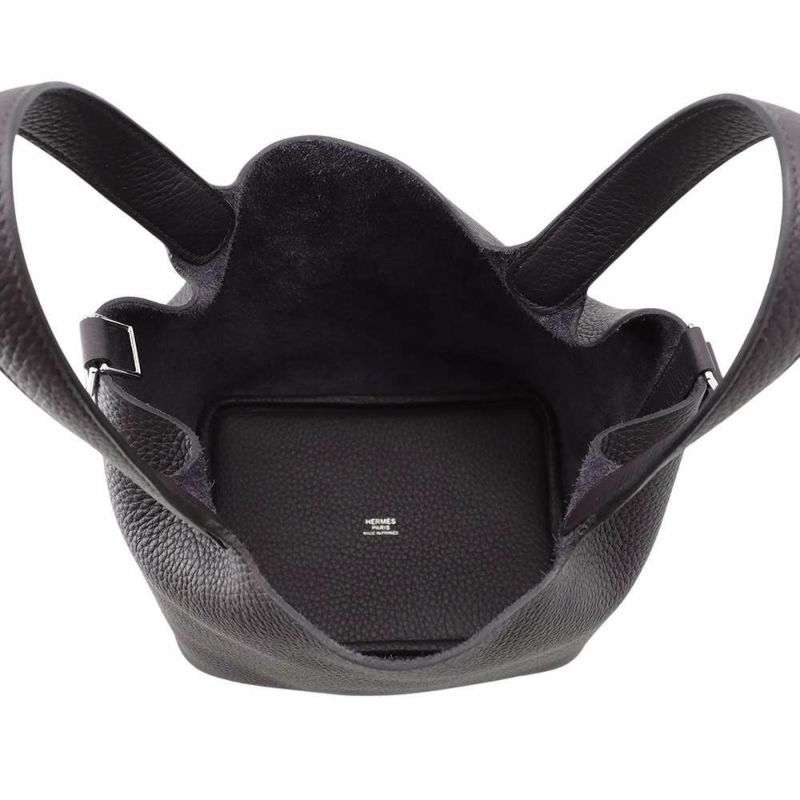 エルメス ハンドバッグ ピコタンロックPM プルノワール/シルバー金具 トリヨンクレマンス W刻印