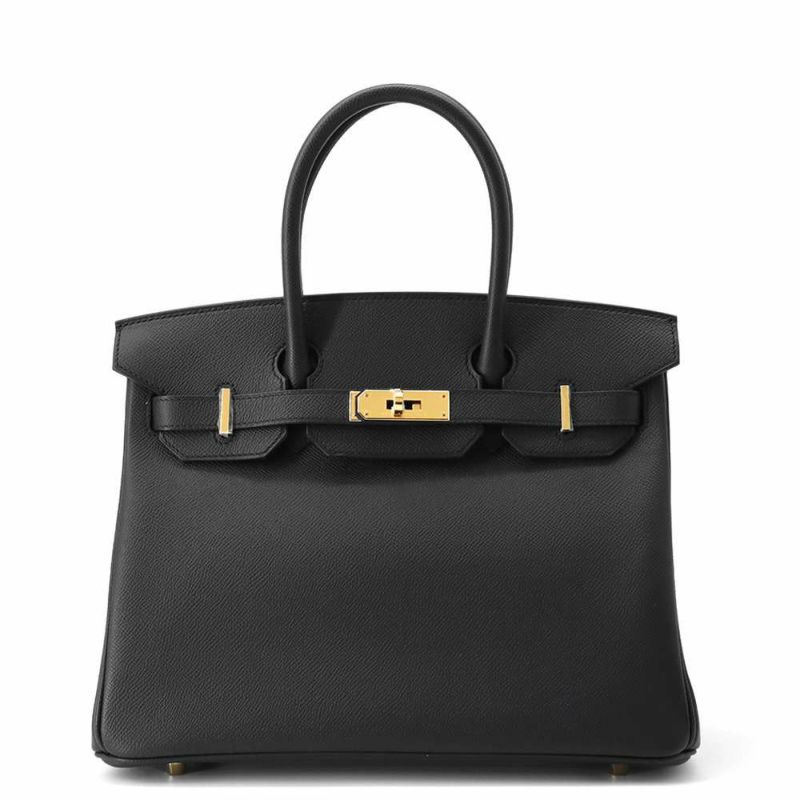 エルメス バーキン30 ブラック/ゴールド金具 エプソン W刻印 HERMES Birkin ハンドバッグ 黒