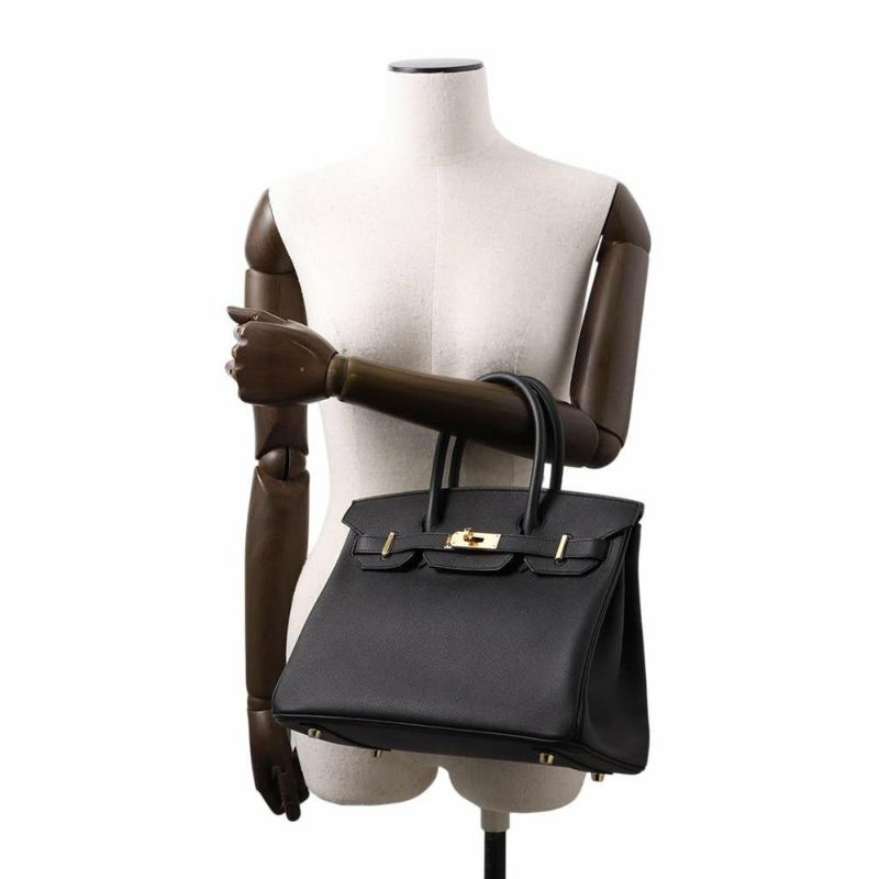 エルメス バーキン30 ブラック/ゴールド金具 エプソン W刻印 HERMES Birkin ハンドバッグ 黒