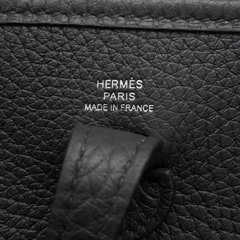 エルメス エブリンTPM アマゾン ブラック/シルバー金具 トリヨンクレマンス W刻印 黒