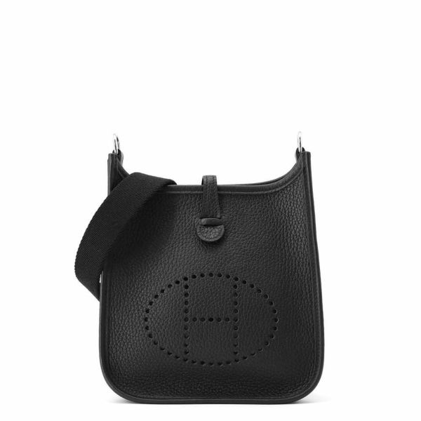 エルメス エブリンTPM アマゾン ブラック/シルバー金具 トリヨンクレマンス U刻印 黒