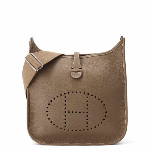 エルメス ショルダーバッグ エブリン3 PM エトゥープ/シルバー金具 トリヨンクレマンス K刻印
