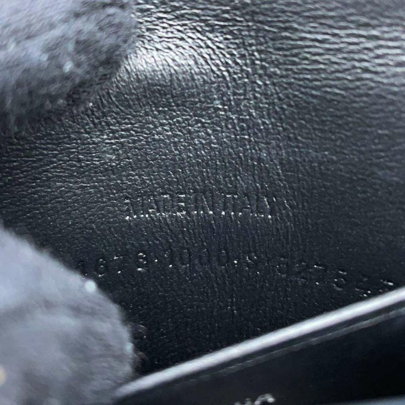 バレンシアガ チェーンショルダーバッグ アワーグラス ミニバッグ 型押しレザー 664676 BALENCIAGA 黒