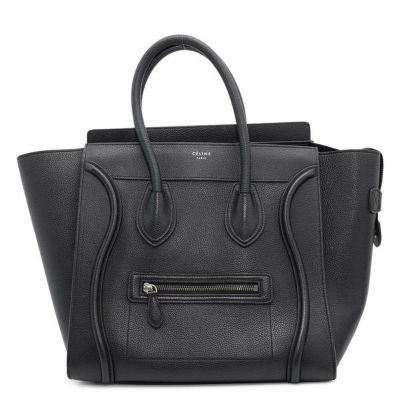 セリーヌ ハンドバッグ ラゲージ ショッパー ミディアム レザー CELINE バッグ 黒 安心保証