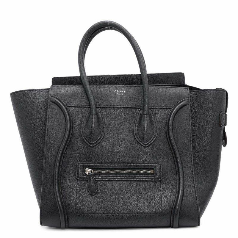 セリーヌ ハンドバッグ ラゲージ ショッパー ミディアム レザー CELINE バッグ 黒