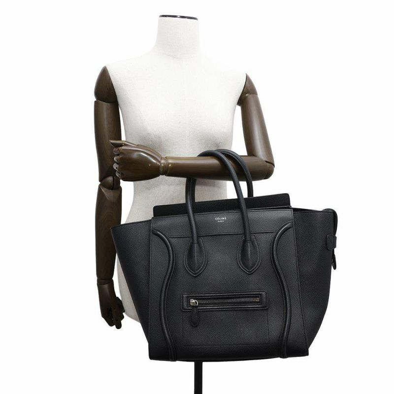 セリーヌ ハンドバッグ ラゲージ ショッパー ミディアム レザー CELINE バッグ 黒