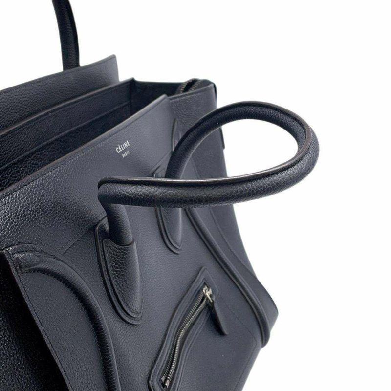 セリーヌ ハンドバッグ ラゲージ ショッパー ミディアム レザー CELINE バッグ 黒